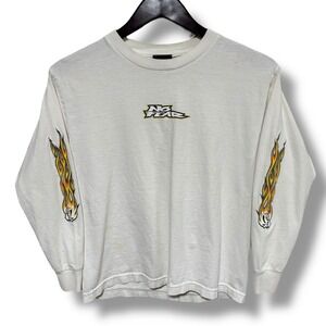 Vintage No Fear Youth Boys Skate Grunge Long Sleeve Shirt *Stained* Size L 18x22